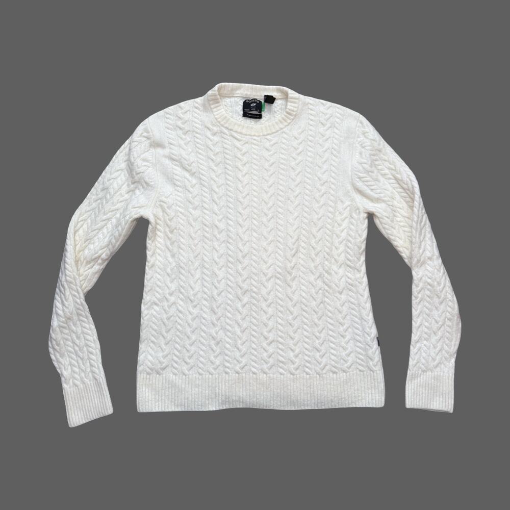 Dockers Merino Wool Blend Regular Fit Sweater Cream Large
